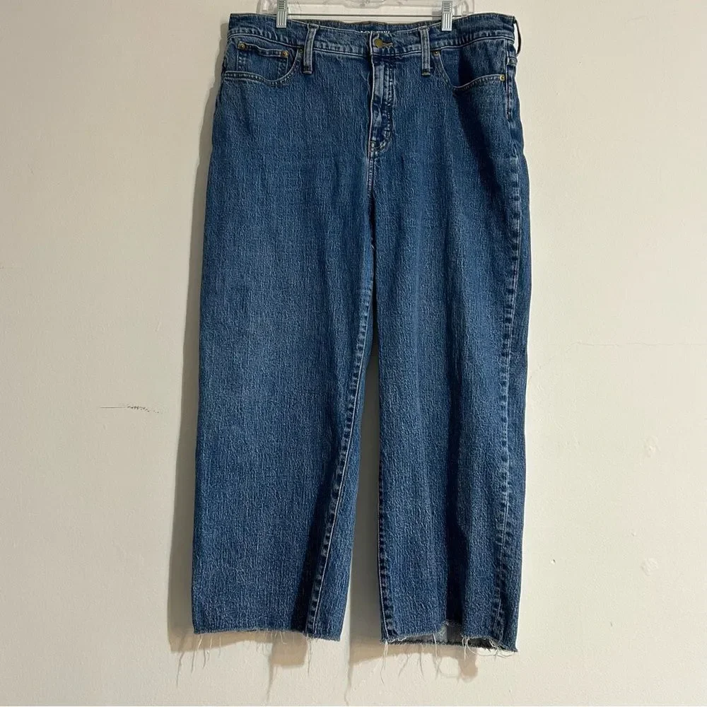 J. Crew Slim Wide Leg Jeans in Beach Way Wash Size 34